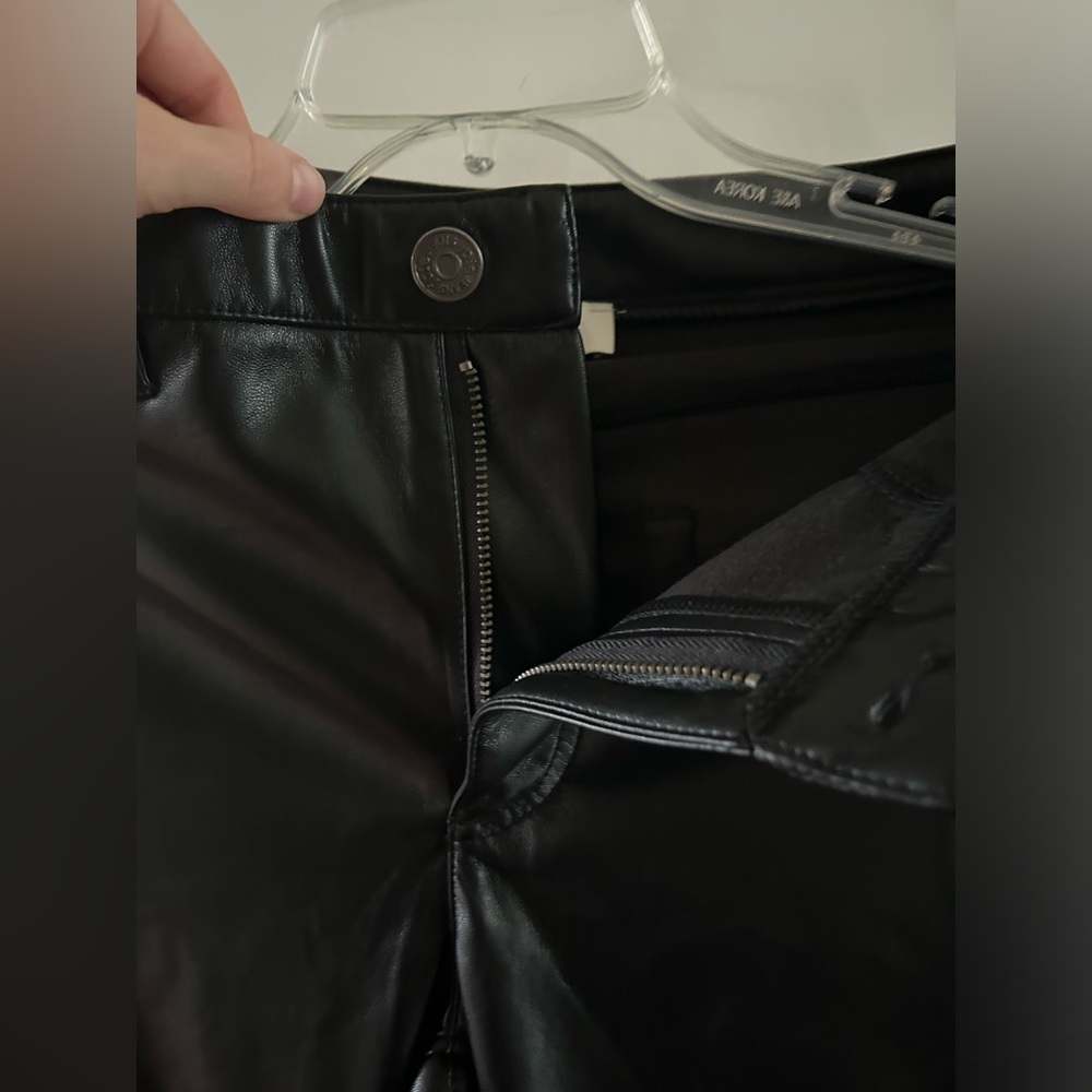 Joie Black Faux Leather Pants Womens 4 NWT - Picture 8 of 11